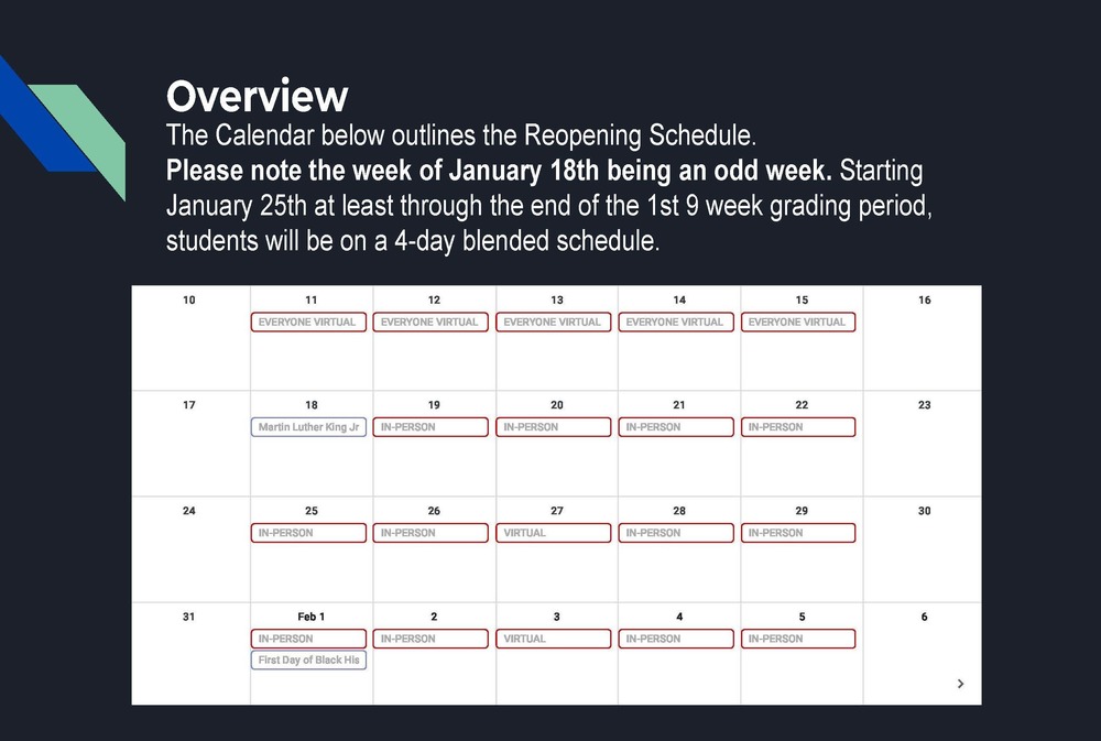 Updated Calendar